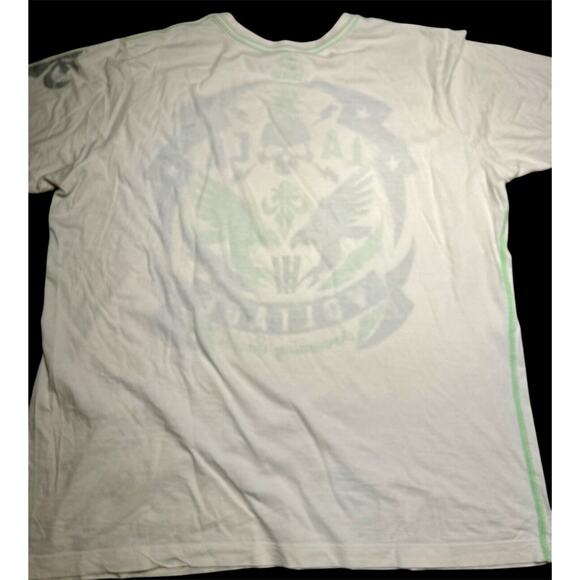 Skully T-Shirt  LA CA White Hi Voltage XLARGE 46-48 Reverse Image (inside Out) - Picture 10 of 10